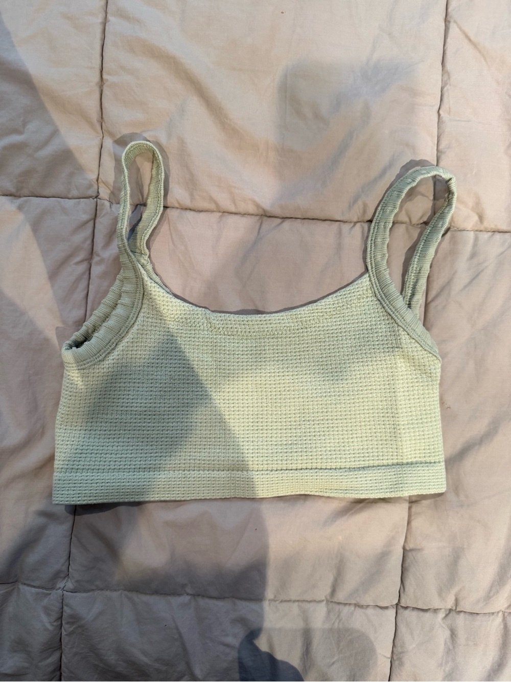 Textured Bralette Top in Light Sage Green